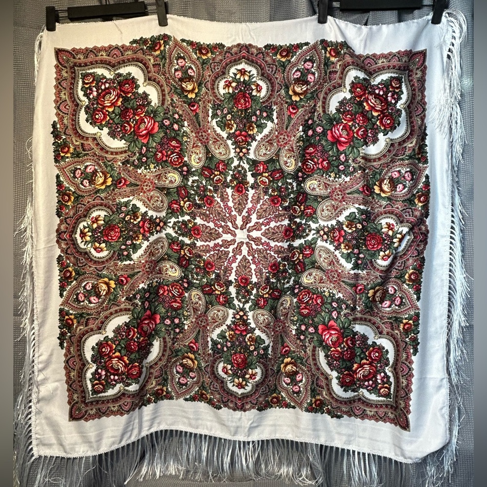 Floral Patterned Women's Shawl
